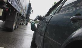 Vilkikas ir vėl prispaudė neatidų vairuotoją