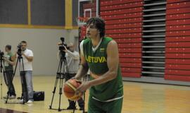 Lietuvos krepšinio rinktinės treniruotė Klaipėdoje