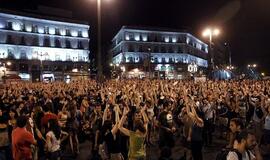 Protestuodami ispanai užtvėrė kelius Madride