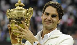 Tenisininkas Rogeris Federeris septintą kartą laimėjo Vimbldono turnyrą
