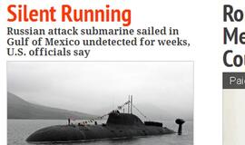 Prie JAV krantų pastebėtas rusų povandeninis laivas