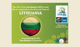 "Eurobasket 2013" organizatoriai pasveikino Lietuvą