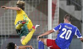 Lietuvos futbolininkai nugalėjo Lichtenšteino rinktinę 2:0