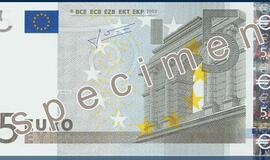 Pristatoma antroji eurų banknotų serija "Europa"