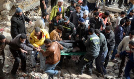 Egipte sugriuvus daugiaaukščiam pastatui žuvo du žmonės