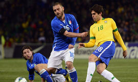 Italijos ir Brazilijos futbolininkai sužaidė lygiosiomis