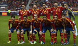Pasaulio ir Europos čempionai Ispanijos futbolininkai įveikė prancūzus