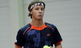 Tenisininkas R. Berankis Hiustone pralaimėjo buvusiai devintajai pasaulio raketei