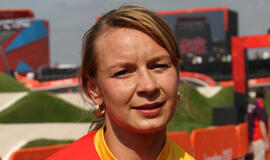 Dviratininkė Vilma Rimšaitė Europos BMX čempionato šeštajame etape - penkta