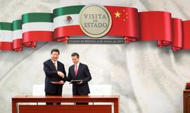 Meksikos ir Kinijos prezidentai susitarė plėsti santykius ir prekybos ryšius