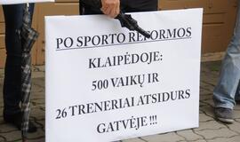 Sportininkų protesto akcija
