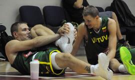 Antrąsias Lietuvos krepšinio rinktinės rungtynes praleis R. Javtokas, K. Lavrinovičius ir R. Seibutis