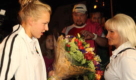 Rūta Meilutytė sugrįžo į Lietuvą