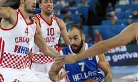 Po dviejų pratęsimų kroatų įveikti graikai važiuoja namo, lietuvių varžovai - ispanai arba italai