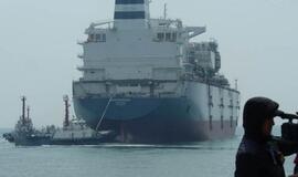 SGD terminalo laivas jau ant vandens