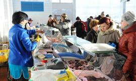 Klaipėdos turgavietės speiguotą savaitgalį