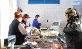 Klaipėdos turgavietės speiguotą savaitgalį