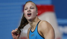 Plaukikė Rūta Meilutytė varžybose Prancūzijoje - pirma ir antra