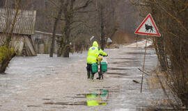 Potvynis pamaryje: kelyje į Rusnę – 15 cm vandens