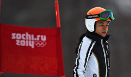 Paskutinę vietą didžiojo slalomo rungtyje olimpiadoje užėmusi smuikininkė Vanesa Mei patenkinta savo pasirodymu