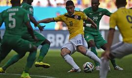 Kolumbijos rinktinė įveikė Dramblio Kaulo Kranto futbolininkus 2:1