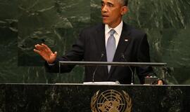 Barakas Obama pasidalijo pasaulio vizija ir kaltinimais Rusijai