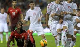 Portugalijos futbolininkai Europos čempionato atrankoje pralaimėjo albanams
