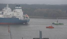 Į Klaipėdą atplaukė laivas-saugykla "Independence"