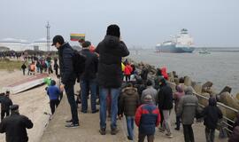 Į Klaipėdą atplaukė laivas-saugykla "Independence"