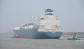 Į Klaipėdą atplaukė laivas-saugykla "Independence"