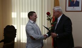 Sunkiaatlečių pagerbimas pas merą