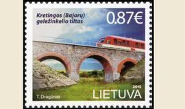 Pašto ženkle įamžintas Kretingos (Bajorų) geležinkelio tiltas
