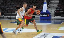 Lietuvos krepšinio rinktinės treniruotė