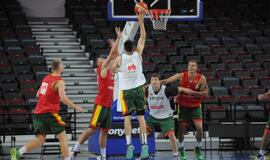 Lietuvos krepšinio rinktinės treniruotė