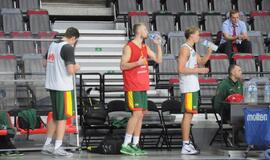 Lietuvos krepšinio rinktinės treniruotė