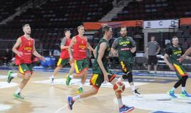 Lietuvos krepšinio rinktinės treniruotė