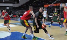 Lietuvos krepšinio rinktinės treniruotė