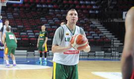 Lietuvos krepšinio rinktinės treniruotė