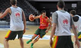 Lietuvos krepšinio rinktinės treniruotė