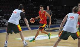 Lietuvos krepšinio rinktinės treniruotė