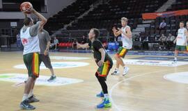 Lietuvos krepšinio rinktinės treniruotė