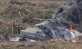 Rusija: per parodomąjį skrydį sudužo karinis sraigtasparnis, yra aukų