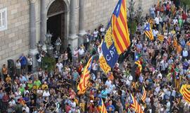 Tūkstančiai žmonių Barselonoje pasisakė už Katalonijos nepriklausomybę