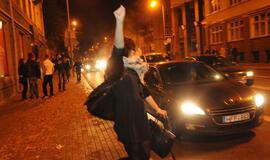 Klaipėdiečiai švenčia Lietuvos krepšininkų pergalę