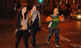 Klaipėdiečiai švenčia Lietuvos krepšininkų pergalę