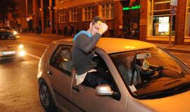 Klaipėdiečiai švenčia Lietuvos krepšininkų pergalę