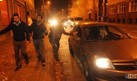 Klaipėdiečiai švenčia Lietuvos krepšininkų pergalę