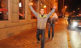 Klaipėdiečiai švenčia Lietuvos krepšininkų pergalę