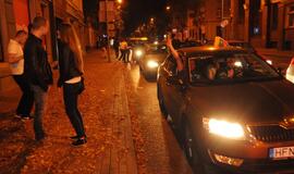 Klaipėdiečiai švenčia Lietuvos krepšininkų pergalę