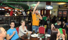 Klaipėdiečiai švenčia Lietuvos krepšininkų pergalę